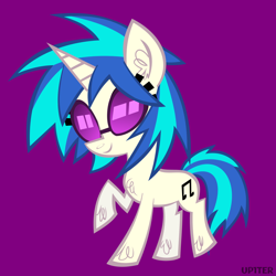 Size: 900x900 | Tagged: safe, artist:up1ter, character:dj pon-3, character:vinyl scratch, species:pony, species:unicorn, cute, ear fluff, female, mare, simple background, solo