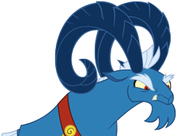 Size: 6662x5113 | Tagged: safe, artist:andoanimalia, character:grogar, species:ram, episode:the beginning of the end, g4, my little pony: friendship is magic, absurd resolution, male, menacing, simple background, solo, transparent background, vector