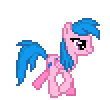 Size: 110x100 | Tagged: safe, artist:botchan-mlp, character:firefly, species:pegasus, species:pony, desktop ponies, g1, animated, cute, female, flyabetes, g1 to g4, g1betes, generation leap, mare, pixel art, simple background, solo, sprite, transparent background, trotting, walk cycle