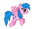 Size: 106x96 | Tagged: safe, artist:botchan-mlp, character:firefly, species:pegasus, species:pony, desktop ponies, g1, animated, cute, female, flyabetes, flying, g1 to g4, g1betes, generation leap, mare, pixel art, simple background, solo, sprite, transparent background