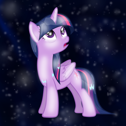 Size: 1000x1000 | Tagged: safe, artist:tardifice, editor:katya, character:twilight sparkle, character:twilight sparkle (alicorn), species:alicorn, species:pony, female, solo, vector, wet hair, wet mane, wet tail