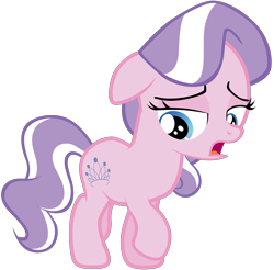 Size: 7000x6875 | Tagged: safe, artist:tardifice, edit, editor:slayerbvc, character:diamond tiara, species:earth pony, species:pony, episode:crusaders of the lost mark, g4, my little pony: friendship is magic, accessory-less edit, female, filly, looking down, missing accessory, simple background, solo, the pony i want to be, transparent background, vector, vector edit