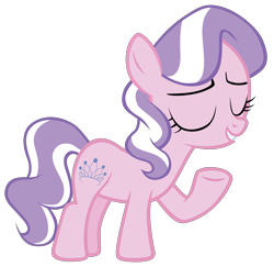 Size: 7000x6810 | Tagged: safe, artist:tardifice, edit, editor:slayerbvc, character:diamond tiara, species:earth pony, species:pony, episode:crusaders of the lost mark, g4, my little pony: friendship is magic, accessory-less edit, female, filly, missing accessory, raised hoof, simple background, solo, transparent background, vector, vector edit