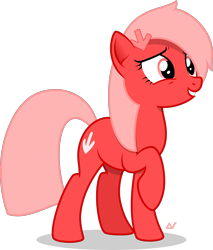 Size: 1800x2111 | Tagged: safe, artist:arifproject, oc, oc:downvote, species:pony, derpibooru, derpibooru ponified, cute, cutie mark, female, mare, meta, ocbetes, ponified, raised hoof, simple background, smiling, solo, transparent background