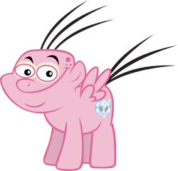 Size: 4506x4327 | Tagged: safe, artist:andoanimalia, species:pony, crossover, cursed image, ed edd n eddy, eddy, not salmon, ponified, simple background, transparent background, wat