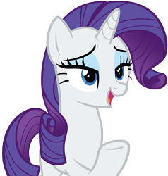 Size: 7178x7534 | Tagged: safe, artist:andoanimalia, character:rarity, species:pony, species:unicorn, episode:dragon dropped, g4, my little pony: friendship is magic, absurd resolution, female, mare, open mouth, raised hoof, simple background, solo, transparent background, underhoof, vector