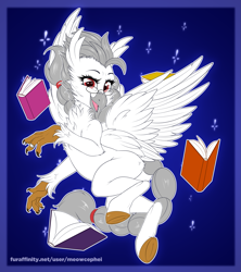 Size: 2431x2737 | Tagged: safe, artist:meowcephei, oc, oc only, species:classical hippogriff, species:hippogriff, commission, hippogriff oc, solo