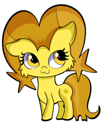 Size: 827x966 | Tagged: safe, artist:rainbowtashie, oc, oc only, oc:golden star, species:earth pony, species:pony, :3, chibi, commission, digital art, female, mare, shading, simple background, solo, transparent background