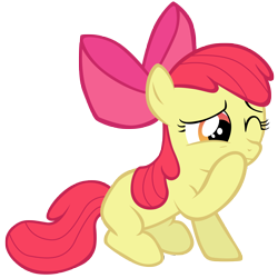 Size: 7000x7000 | Tagged: safe, artist:tardifice, character:apple bloom, species:earth pony, species:pony, bow, female, filly, hair bow, simple background, solo, transparent background, vector