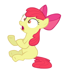 Size: 7000x8000 | Tagged: safe, artist:tardifice, character:apple bloom, species:earth pony, species:pony, female, filly, shocked, simple background, solo, transparent background, vector