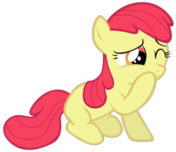 Size: 7000x6006 | Tagged: safe, artist:tardifice, edit, editor:slayerbvc, character:apple bloom, species:earth pony, species:pony, accessory-less edit, female, filly, missing accessory, simple background, solo, transparent background, vector, vector edit