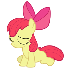 Size: 6703x7000 | Tagged: safe, artist:tardifice, character:apple bloom, species:earth pony, species:pony, bow, female, filly, hair bow, sad, simple background, solo, transparent background, vector