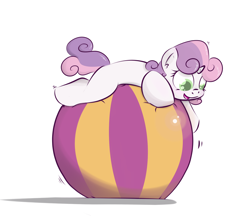 Size: 1700x1500 | Tagged: safe, artist:kryptchild, character:sweetie belle, ball, beach ball