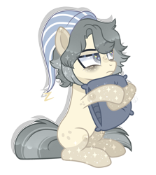 Size: 2389x2677 | Tagged: safe, artist:sugaryicecreammlp, oc, oc:hiroki, species:earth pony, species:pony, clothing, female, hat, mare, nightcap, pillow, simple background, solo, transparent background