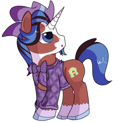 Size: 1280x1339 | Tagged: safe, artist:rainbowtashie, commissioner:bigonionbean, character:fancypants, character:trouble shoes, oc, species:pony, species:unicorn, bow tie, classy, clydesdale, cute, cutie mark, earth, facial hair, fusion, goatee, handsome