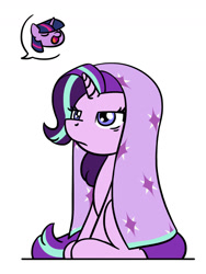 Size: 1350x1800 | Tagged: safe, artist:flutterluv, character:starlight glimmer, character:twilight sparkle, species:pony, species:unicorn, blanket, cute, dialogue, eyes closed, female, glimmerbetes, mare, offscreen character, open mouth, ponified animal photo, sitting, sleepy, speech bubble, tired