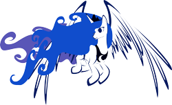 Size: 3368x2042 | Tagged: safe, artist:up1ter, character:princess luna, species:alicorn, species:pony, female, hooves, horn, jewelry, lineart, mare, minimalist, regalia, simple background, solo, spread wings, tiara, transparent background, wallpaper, wings