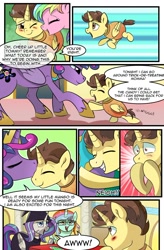 Size: 724x1103 | Tagged: safe, artist:candyclumsy, commissioner:bigonionbean, writer:bigonionbean, oc, oc:princess mythic majestic, oc:princess sincere scholar, oc:queen galaxia, oc:tommy the human, species:alicorn, species:pony, comic:nightmare pulsar, alicorn oc, blushing, canterlot, canterlot castle, clothing, colt, comic, costume, dawwww, dialogue, dining room, female, foal, food, fusion, fusion:princess mythic majestic, fusion:princess sincere scholar, fusion:queen galaxia, hair bun, halloween, holiday, horse noises, jewelry, kissing, magician outfit, male, mango, mother and son, neigh, nerd pony, nightmare night, nuzzling, regalia, sketch, sketch dump