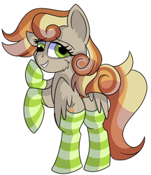 Size: 1280x1483 | Tagged: safe, artist:rainbowtashie, commissioner:bigonionbean, writer:bigonionbean, oc, oc:clumsy carrot, species:earth pony, species:pegasus, species:pony, 2020 community collab, derpibooru community collaboration, adorable face, butt, clothing, cute, cutie mark, dat butt, embarrassed, fusion, fusion:clumsy carrot, meme, plot, seductive pose, sidemouth, simple background, socks, solo, striped socks, sultry pose, transparent background, wall eyed