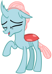 Size: 3495x4912 | Tagged: safe, artist:andoanimalia, character:ocellus, species:changeling, species:reformed changeling, episode:school daze, g4, my little pony: friendship is magic, cute, diaocelles, eyes closed, female, giggling, open mouth, raised hoof, simple background, solo, transparent background, vector