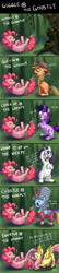 Size: 500x2300 | Tagged: dead source, safe, artist:ninjaham, character:applejack, character:fluttershy, character:pinkie pie, character:rainbow dash, character:rarity, character:twilight sparkle, character:twilight sparkle (unicorn), species:earth pony, species:pegasus, species:pony, species:unicorn, g4, acdsee, clothing, comic, crying, dashie antoinette, dress, female, flutterrage, mane six, mare, mare antoinette, marie antoinette, powdered wig, rainbow dash always dresses in style, singing, wig