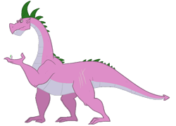 Size: 700x502 | Tagged: safe, artist:queencold, edit, character:spike, character:spike (g1), species:dragon, g1, g4, g1 to g4, generation leap, scar, simple background, spike's father, spikezilla, transparent background