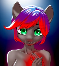 Size: 2000x2200 | Tagged: safe, artist:up1ter, oc, oc:up1ter, species:anthro, species:earth pony, species:pony, crying