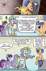 Size: 1280x1949 | Tagged: safe, artist:candyclumsy, character:princess celestia, character:twilight sparkle, character:twilight sparkle (alicorn), oc, species:alicorn, species:pony, comic:curse and madness, mlpcam, nurse, semi-grimdark series