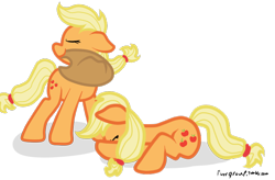 Size: 802x525 | Tagged: safe, artist:furrgroup, character:applejack, 30 minute art challenge, clone
