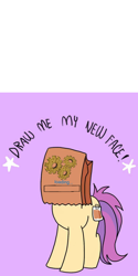 Size: 1080x2160 | Tagged: safe, artist:calebtyink, artist:paperbagpony, oc, oc:paper bag, species:earth pony, species:pony, bendy and the ink machine, draw me my new face, exploitable meme, gears, loading screen, meme