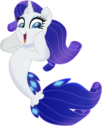 Size: 5501x6786 | Tagged: safe, artist:illumnious, character:rarity, species:seapony (g4), my little pony: the movie (2017), .ai available, absurd resolution, cute, female, raribetes, seaponified, seapony rarity, simple background, solo, species swap, transparent background, vector