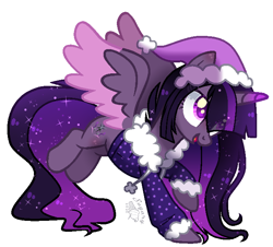 Size: 678x612 | Tagged: safe, artist:sugaryicecreammlp, oc, oc only, species:alicorn, species:pony, alicorn oc, clothing, female, mare, outline, simple background, solo, transparent background, two toned wings, white outline, wings
