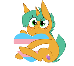 Size: 1280x1135 | Tagged: safe, artist:kryptchild, character:snails, species:pony, species:unicorn, female, glitter shell, pride, pride flag, simple background, solo, trans female, transgender, transgender pride flag, transparent background