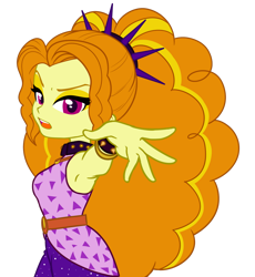Size: 1024x1113 | Tagged: safe, artist:rileyav, character:adagio dazzle, my little pony:equestria girls, armpits, bracelet, clothing, collar, female, headband, jewelry, looking at you, pants, shirt, simple background, sleeveless, solo, spiked headband, spiked wristband, transparent background, waistband, wristband