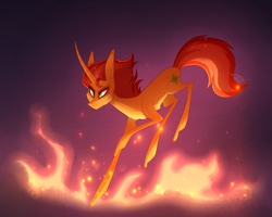 Size: 2935x2347 | Tagged: safe, artist:sugaryicecreammlp, oc, oc only, oc:torch gate, species:pony, species:unicorn, fire, high res, male, solo, stallion