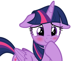 Size: 8030x6825 | Tagged: safe, artist:andoanimalia, character:twilight sparkle, character:twilight sparkle (alicorn), species:alicorn, species:pony, episode:cakes for the memories, spoiler:cakes for the memories, spoiler:mlp friendship is forever, adorkable, blushing, cute, female, floppy ears, mare, simple background, smiling, solo, too cute, transparent background, twiabetes, vector