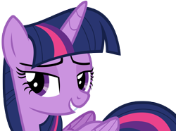 Size: 7700x5725 | Tagged: safe, artist:andoanimalia, character:twilight sparkle, character:twilight sparkle (alicorn), species:alicorn, species:pony, episode:every little thing she does, g4, my little pony: friendship is magic, absurd resolution, bedroom eyes, female, mare, simple background, smiling, solo, three quarter view, transparent background, vector
