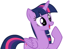 Size: 7118x5585 | Tagged: safe, artist:andoanimalia, character:twilight sparkle, character:twilight sparkle (alicorn), species:alicorn, species:pony, episode:uncommon bond, g4, my little pony: friendship is magic, female, mare, open mouth, raised hoof, simple background, solo, transparent background, vector