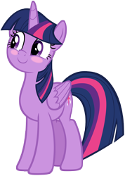 Size: 5800x8150 | Tagged: safe, artist:andoanimalia, character:twilight sparkle, character:twilight sparkle (alicorn), species:alicorn, species:pony, episode:the ending of the end, g4, my little pony: friendship is magic, absurd resolution, blushing, cute, female, mare, simple background, smiling, solo, transparent background, twiabetes, vector