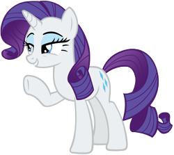Size: 8500x7570 | Tagged: safe, artist:andoanimalia, character:rarity, species:pony, species:unicorn, episode:she's all yak, g4, my little pony: friendship is magic, beautiful, eyeshadow, female, grin, hair flip, lidded eyes, makeup, mare, raised hoof, simple background, smiling, solo, transparent background, vector