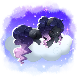 Size: 2000x2000 | Tagged: safe, artist:sugaryicecreammlp, oc, oc only, oc:gemini, species:earth pony, species:pony, cloud, female, mare, simple background, sleeping, solo, transparent background