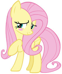 Size: 5811x6913 | Tagged: safe, artist:andoanimalia, character:fluttershy, species:pegasus, species:pony, episode:the last laugh, g4, my little pony: friendship is magic, blushing, cute, female, raised hoof, shyabetes, simple background, solo, transparent background, vector