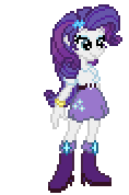 Size: 118x178 | Tagged: safe, artist:botchan-mlp, character:rarity, desktop ponies, my little pony:equestria girls, animated, female, hair flip, idle, pixel art, simple background, solo, sprite, transparent background