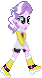 Size: 86x158 | Tagged: safe, artist:botchan-mlp, character:diamond tiara, g4, my little pony: equestria girls, my little pony:equestria girls, animated, female, gif, pixel art, simple background, solo, transparent background