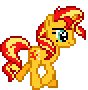 Size: 88x90 | Tagged: safe, artist:botchan-mlp, character:sunset shimmer, species:pony, desktop ponies, animated, female, gif, pixel art, simple background, solo, sprite, transparent background