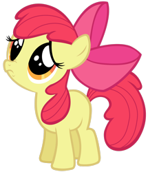 Size: 1280x1486 | Tagged: safe, artist:andoanimalia, character:apple bloom, episode:friendship is magic, g4, my little pony: friendship is magic, adorabloom, cute, puppy dog eyes, simple background, transparent background, vector