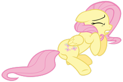 Size: 2985x2009 | Tagged: safe, artist:tardifice, character:fluttershy, species:pegasus, species:pony, cowering, eyes closed, female, floppy ears, high res, invisible stallion, mare, scared, simple background, solo, transparent background, vector