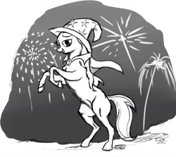 Size: 1298x1157 | Tagged: safe, artist:gsphere, character:trixie, fireworks, realistic