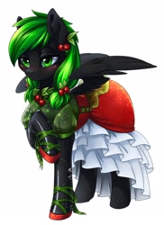 Size: 2236x3073 | Tagged: safe, artist:arctic-fox, oc, oc only, species:pegasus, species:pony, clothing, dress, solo
