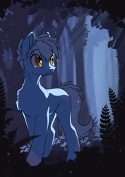 Size: 2480x3508 | Tagged: safe, artist:arctic-fox, oc, oc only, species:earth pony, species:pony, g4, forest, night, solo